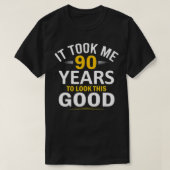 90誕生日デザイン、私は90年、90年を取った Tシャツ (デザイン正面)