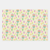 90誕生日ナンバーキャンドルケーキバルーン ラッピングペーパーシート (正面)