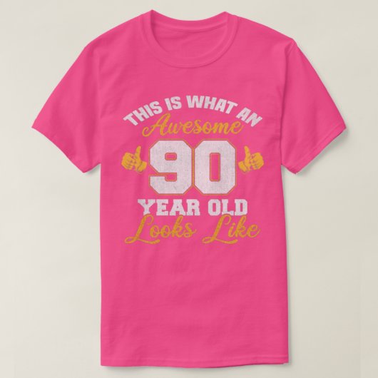 90誕生日ノベルティ素晴らし90歳 Tシャツ (デザイン正面)
