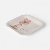 90誕生日バラ金ゴールドケーキ紙プレート ペーパープレート (傾斜あり)