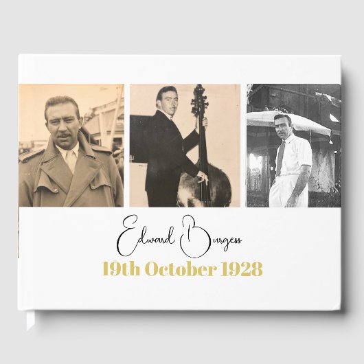 90誕生日パーソナル3フォトモメント誕生日 ゲストブック (正面)