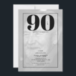 90誕生日フォトパーティの招待状 招待状<br><div class="desc">第90回バースデーパーティーへの招待。フォト.</div>
