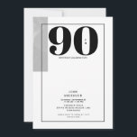 90誕生日フォトパーティの招待状 招待状<br><div class="desc">第90回バースデーパーティーへの招待。フォト.</div>