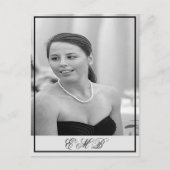 90誕生日フォトモノグラムエレガント誕生日 ポストカード (正面)