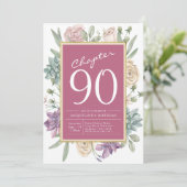 90誕生日フローラサプライズパーティー 招待状 (スタンド正面)