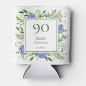 90誕生日ブルーアジサイ 缶クーラー (正面)