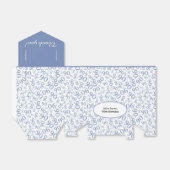 90誕生日ブルー/ホワイトパターン フェイバーボックス (折り畳みなし)