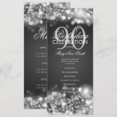 90誕生日プログラムGlam Lightsシルバーメニュー プログラム (正面/裏面)