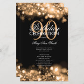 90誕生日プログラムGlam Lights金ゴールド(メニュー付き) (正面/裏面)