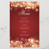 90誕生日プログラムLights金ゴールドRed Menu チラシ (裏面)