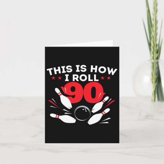90誕生日ボーリング恋人90歳Bday カード (正面)