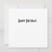 90誕生日ヴィンテージシンガーフラット誕生日カード (裏面)