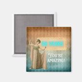 90誕生日ヴィンテージ歌手誕生日 マグネット (正面/裏面)