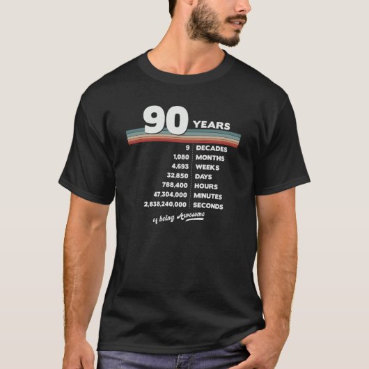 90誕生日ヴィンテージ90歳レトロ1080モント Tシャツ (正面)