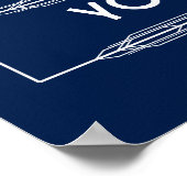 90誕生日世界最高のの素晴らしいダークブルー ポスター (角)