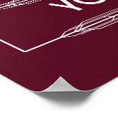 90誕生日世界最高のの素晴らしいダークレッド ポスター (角)