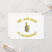 90誕生日完全高齢化 カード (正面/裏面インサイチュ)