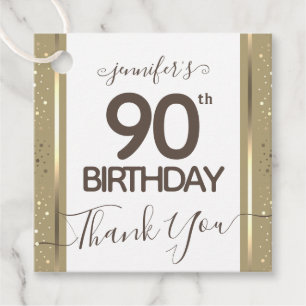 90誕生日感謝金ゴールドスエレガントクリプト フェイバータグ