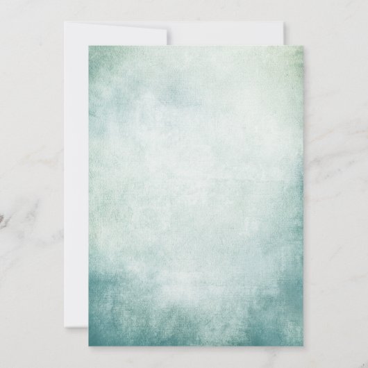 90誕生日招待状ターコイズブルー金ゴールド大人 招待状 (裏面)