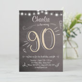 90誕生日招待状ヴィンテージ9誕生日 招待状 (スタンド正面)