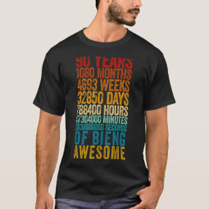 90誕生日旧メートル90歳 Tシャツ
