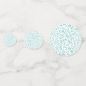 90誕生日番カッコいい号パターンティール（緑がかった色）と白 コンフェッティ (正面)