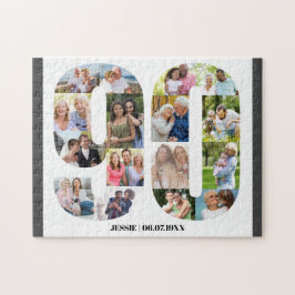 90誕生日番号90カスタム写真 ジグソーパズル