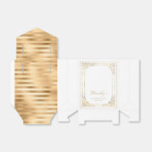 90誕生日白エレガント金ゴールド枠スクリプト フェイバーボックス (折り畳みなし)