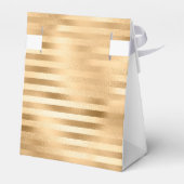 90誕生日白エレガント金ゴールド枠スクリプト フェイバーボックス (裏面サイド)