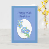 90誕生日私忘れは古い年齢のメモリのユーモアではない カード (黄色い花)