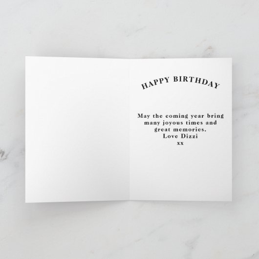 90誕生日素晴らし90歳お名前の追加 カード (内部)