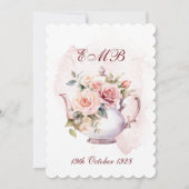 90誕生日茶パーティーフローラバラ誕生日 招待状 (裏面)