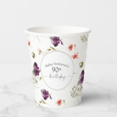 90誕生日野草花フェミニンフローラ 紙コップ (正面)
