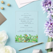 90誕生日12月誕生月フラワーホリー アクリル招待状 (インサイチュ (ウェディング))