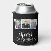 90誕生日3フォト白黒スクリプト応援 缶クーラー (缶裏面)