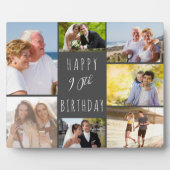 90誕生日7フォトコラージダークグレー フォトプラーク (正面)