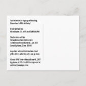 90誕生日-おもしろい花火、レインボールック"90" ポストカード (裏面)