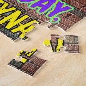 90誕生日~おもしろい、アーバングラフィティインスパイアルック ジグソーパズル (側面)