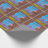 90誕生日:おもしろい、アーバングラフィティインスパイアルック ラッピングペーパー (角)