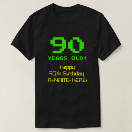 90誕生日:おもしろい、8ビットルック、Nerdy/オタク系の「90」 Tシャツ