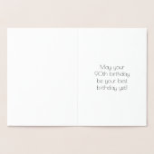 90誕生日~アールデコスタイル「90」と名前をカスタムする 箔カード (内部)