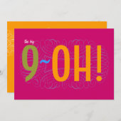 90誕生日 – ビッグ9-OH! 招待状 (正面/裏面)