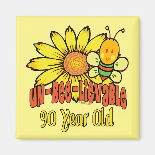 90誕生日-90歳で信じられない マグネット (正面)