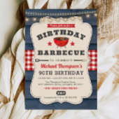 90誕生日BBQサマーバーベキューパーティの招待状 招待状