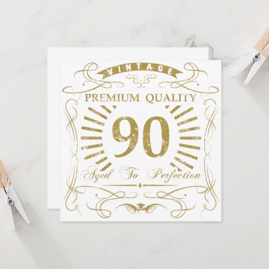 90誕生日Gagギフト カード (正面/裏面インサイチュ)