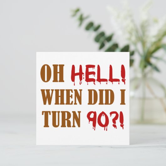 90誕生日Gagギフト カード (スタンド正面)