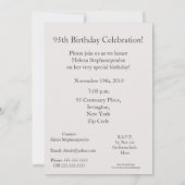 90誕生祝い/ホワエレガントイトフローラ 招待状 (裏面)