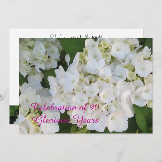 90誕生祝い 招待状 (正面/裏面)