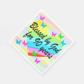 90賛美年間の神による紙ナプキン スタンダードランチョンナプキン (角)