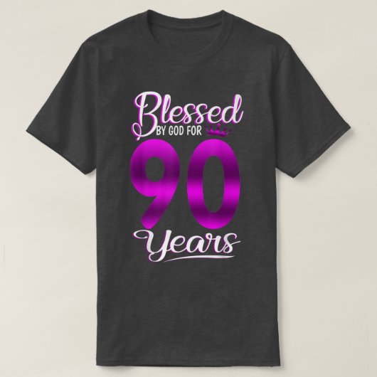 90賛美歳90誕生日ギフトの神による Tシャツ (デザイン正面)